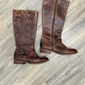 Redhawk Leather co. 7.5 Brown Leather Riding Boots